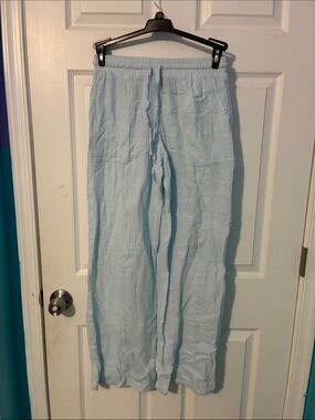 Light Blue Women’s Relaxed Drawstring Pants